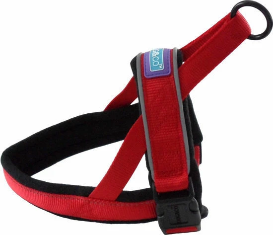 Hem & Boo Reflective Padded Harness Red 3 Hem & Boo Reflective Padded Harness Red