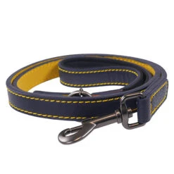 Joules Navy Leather Dog Lead