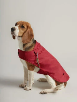 Joules Water Resistant Dog Raincoat Red