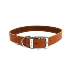 Ancol Classic Leather Sewn/Half Lined Collar Tan