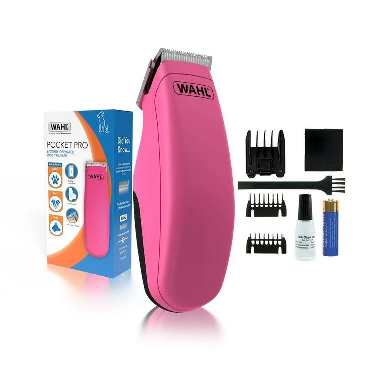 Wahl Pet Pocket Pro Battery Operated Dog Trimmer Pink 3 Wahl Pet Pocket Pro Battery Operated Dog Trimmer Pink