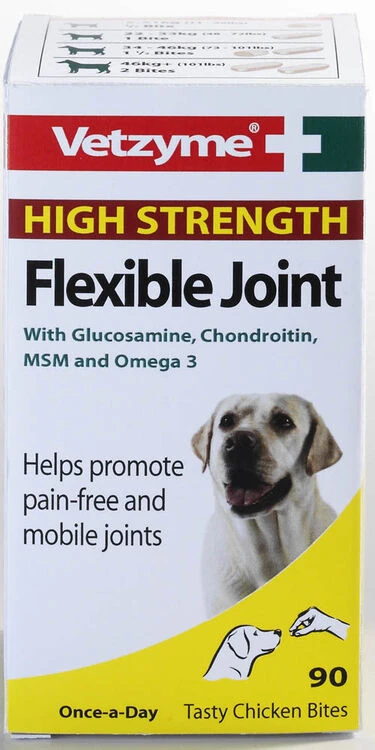 Vetzyme Dog High Strength Flexible Joint 90 Tablets 3 Vetzyme Dog High Strength Flexible Joint 90 Tablets