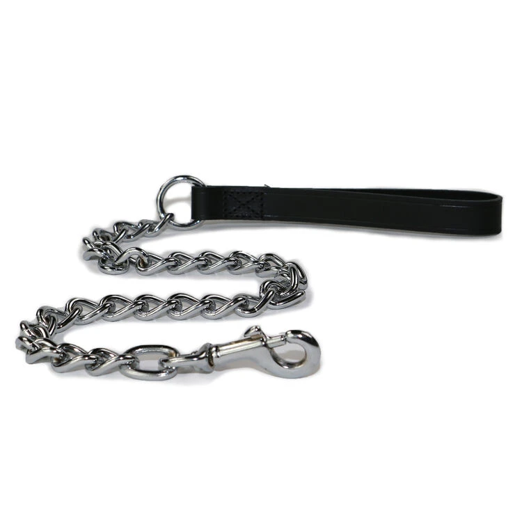 Ancol Heritage Extra Heavy Chain Lead With Leather Handle Black 80cm 3 Ancol Heritage Extra Heavy Chain Lead With Leather Handle Black 80cm