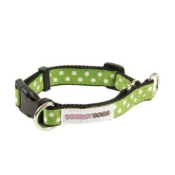 Great&Small Doodley Dogs Green Ribbon Collar