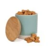 Great&Small Teal Stoneware Dog Treat Jar With Bamboo Lid 2 Great&Small Teal Stoneware Dog Treat Jar With Bamboo Lid -Pawfect Sales Store 212560