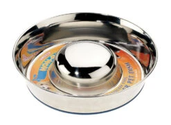 Classic Super Prem Stainless Steel Non Tip Slow Feeder Bowl 2600ml