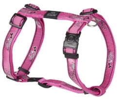 Rogz Armed Response Nylon Harness Pink Bone 25mm