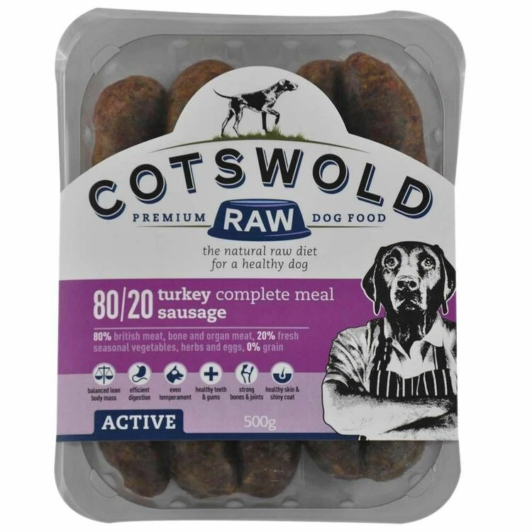 Cotswold Raw Active Sausage Turkey Dog Food 4 Cotswold Raw Active Sausage Turkey Dog Food - Image 2