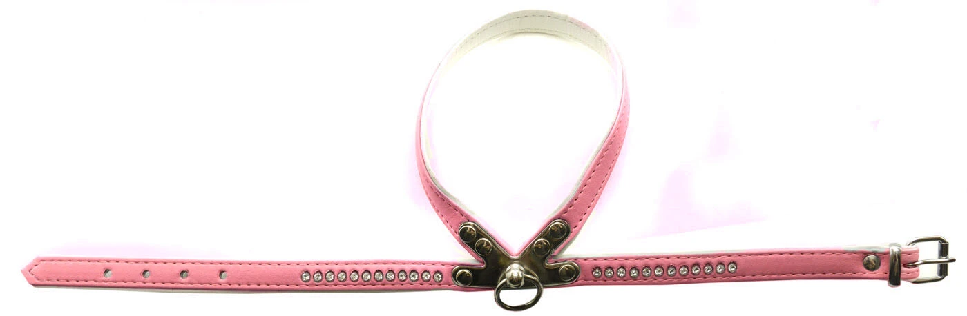 Nobby Double Backed Swarovski Crystal Harness Fuchsia 3 Nobby Double Backed Swarovski Crystal Harness Fuchsia