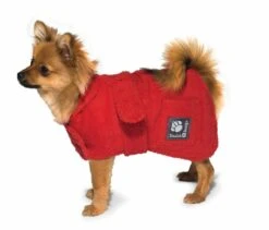 Danish Design Dog Robe Towelling Red
