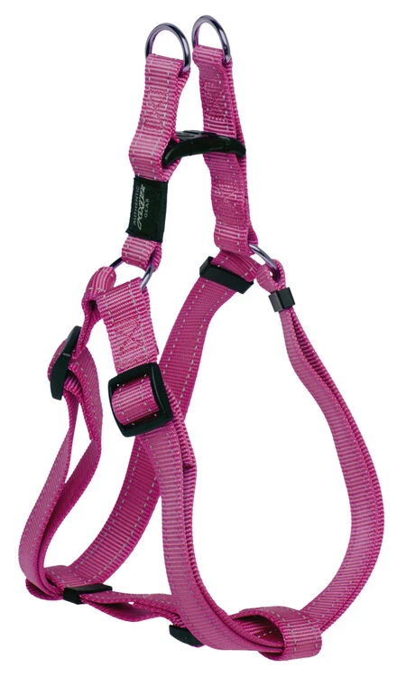 Rogz Lumberjack Reflective Nylon Step-in Harness Pink 25mm 3 Rogz Lumberjack Reflective Nylon Step-in Harness Pink 25mm
