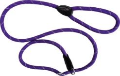 Dog & Co Mountain Rope Slip Lead Purple Reflective 150cm
