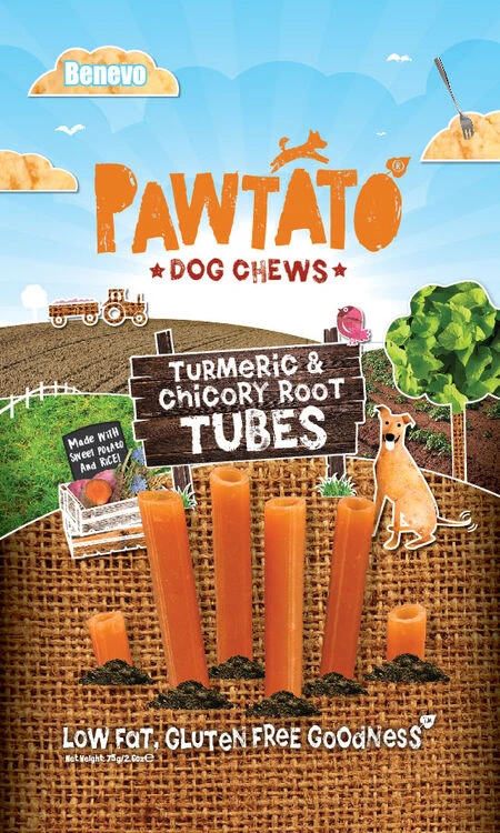 12 X 90g Benevo Pawtato Turmeric And Chicory Root Vegetarian Tubes 3 12 X 90g Benevo Pawtato Turmeric And Chicory Root Vegetarian Tubes