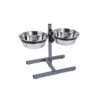 Petface Stainless Steel Adjustable Double Diner -Pawfect Sales Store 62ab4fcf5989e9.81343305