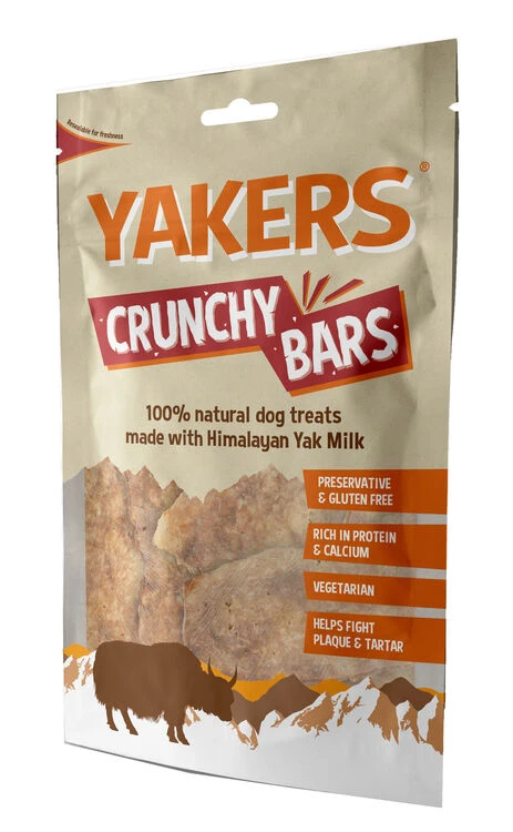 Yakers Crunchy Bars Natural Dog Treats 3 Yakers Crunchy Bars Natural Dog Treats