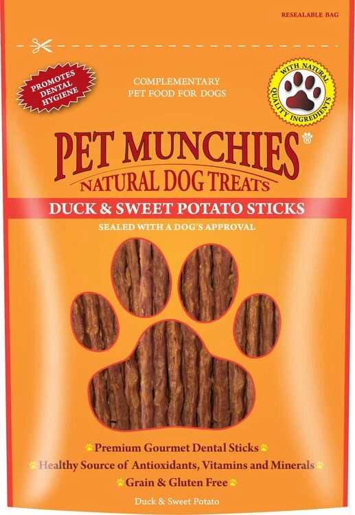 Pet Munchies Duck And Sweet Potato Dental Stick Natural Dog Treats 3 Pet Munchies Duck And Sweet Potato Dental Stick Natural Dog Treats