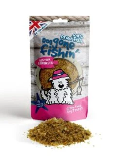 6 X Mr Johnson's Dog Gone Fishin' Red Fish Sprinkles Dog Treats 100g