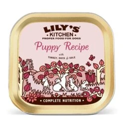 10 X 150g Lily's Kitchen Wet Dog Tray Puppy Recipe Turkey & Duck