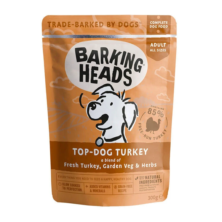 Barking Heads Top Dog Turkey Wet Dog Food 3 Barking Heads Top Dog Turkey Wet Dog Food