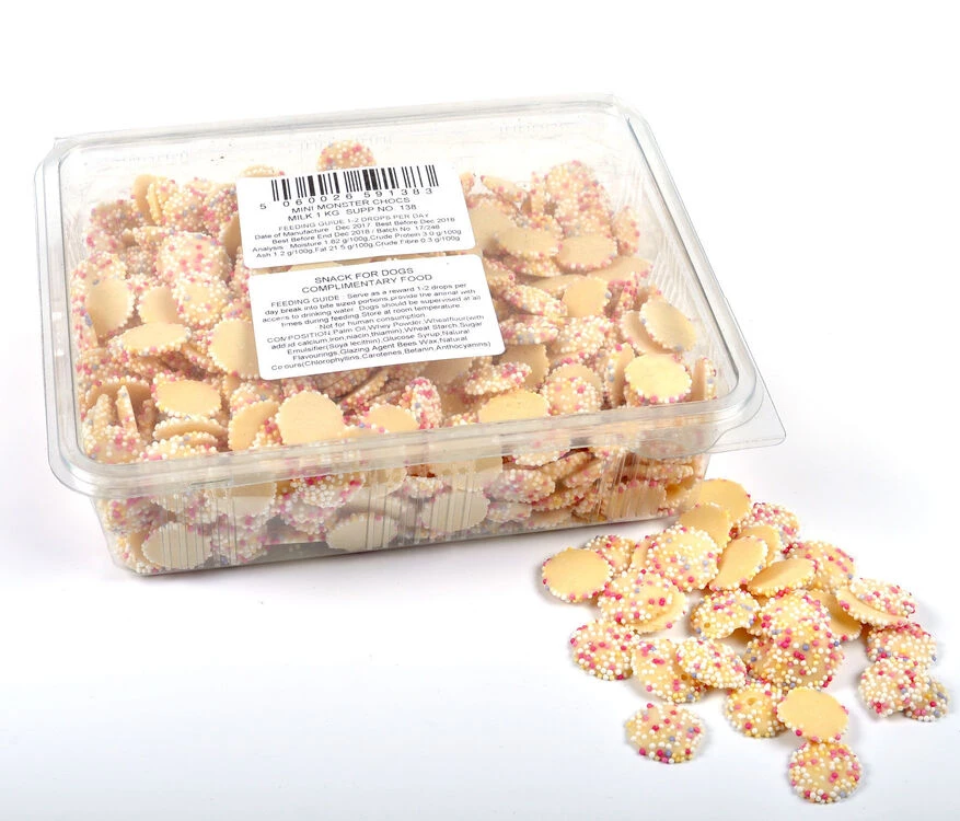Mini Monster Chocs Milk Chocolate For Dogs 1kg 3 Mini Monster Chocs Milk Chocolate For Dogs 1kg