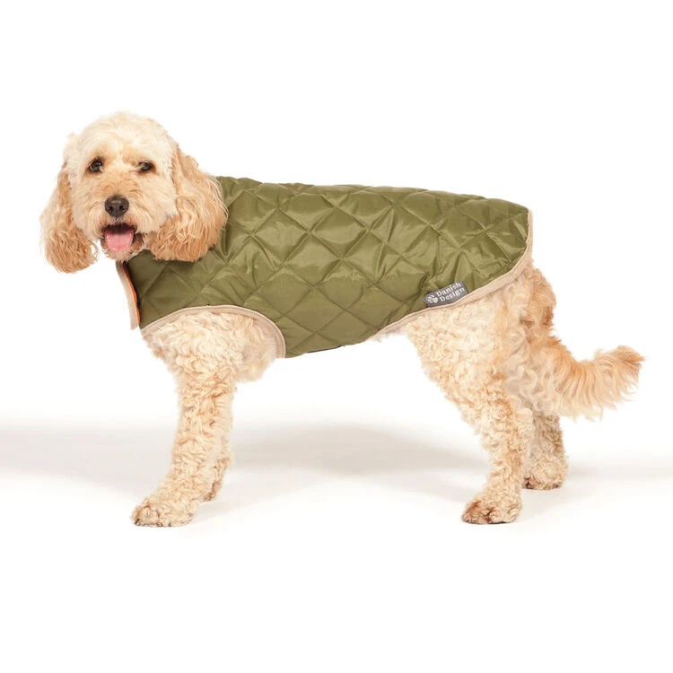 Danish Design Forest Green Quilted Dog Coat 3 Danish Design Forest Green Quilted Dog Coat