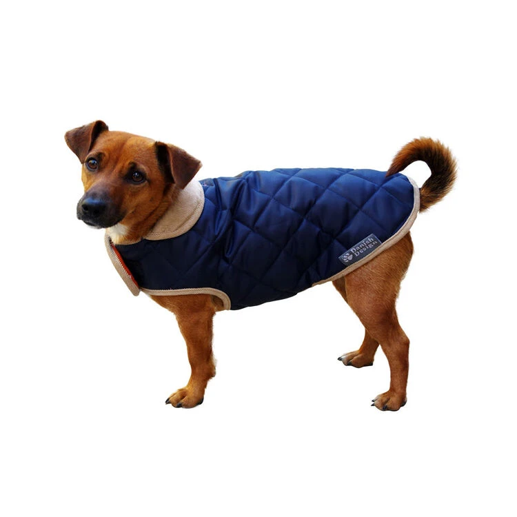 Danish Design Navy Quilted Dog Coat 3 Danish Design Navy Quilted Dog Coat