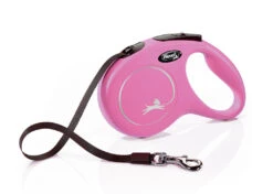 Flexi New Classic Retractable Tape Lead Pink