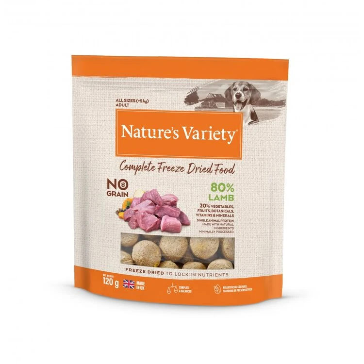 6 X 120g Nature's Variety Complete Freeze Dried Dog Food Lamb 3 6 X 120g Nature's Variety Complete Freeze Dried Dog Food Lamb