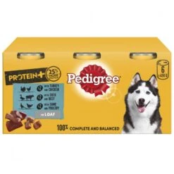 Pedigree Protein Plus Dog Food Tins Mixed Selection In Loaf