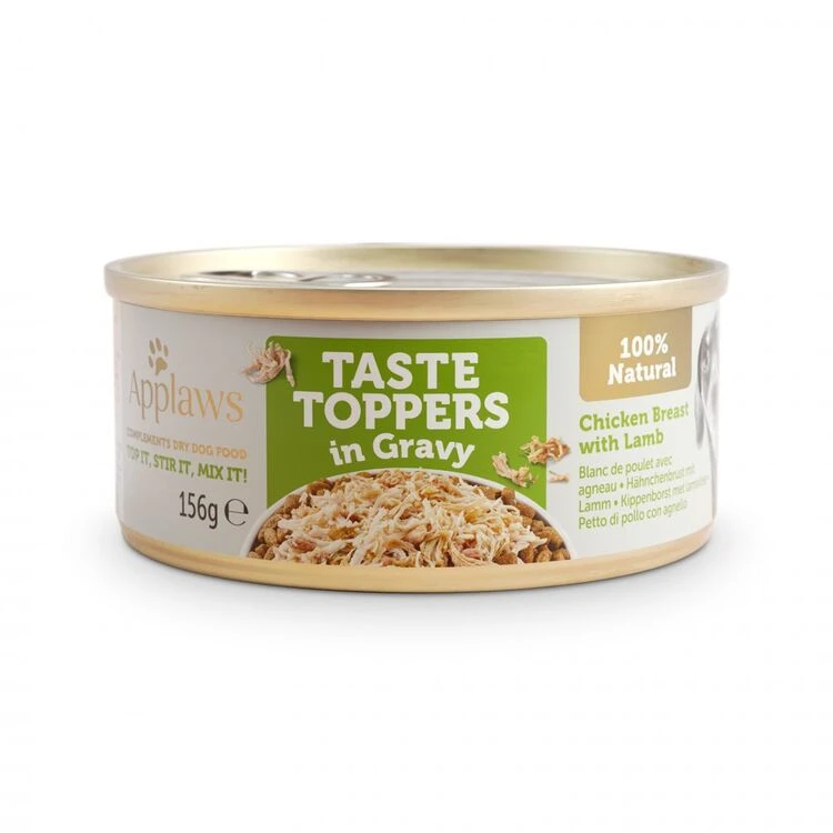 12 X Applaws Taste Toppers Natural Chicken & Lamb In Gravy Tin Dog Food 156g 3 12 X Applaws Taste Toppers Natural Chicken & Lamb In Gravy Tin Dog Food 156g
