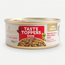 12 X Applaws Taste Toppers Natural Beef Veg In Stew Tin Dog Food 156g