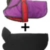 Danish Design 2 In 1 Purple Waterproof Four Seasons Performance Dog Coat 2 Danish Design 2 In 1 Purple Waterproof Four Seasons Performance Dog Coat -Pawfect Sales Store img purple lining and coat